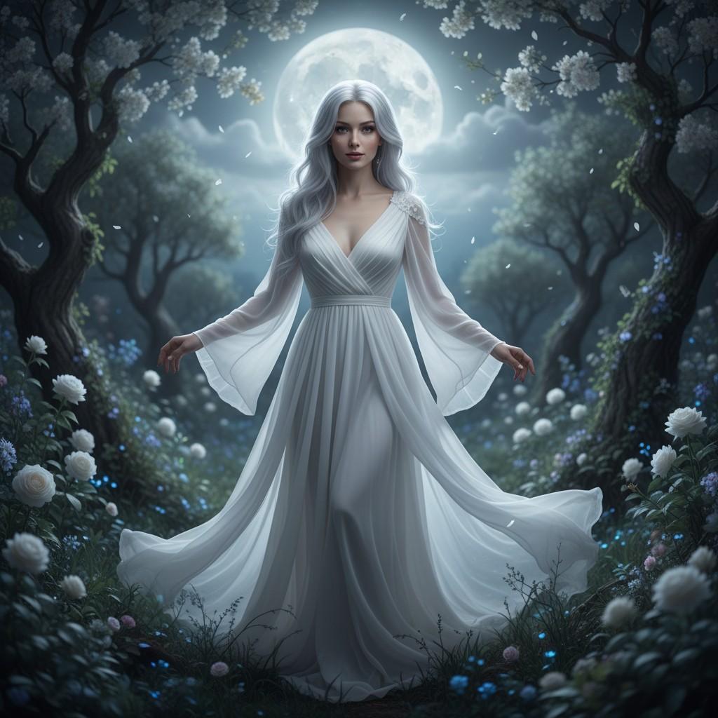 Sakura - 🤍 Ethereal with striking silver strands